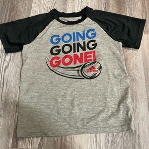 Adidas Kids Blue and Red Graphic Tee